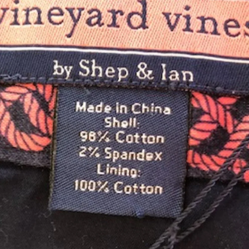VINEYARD VINES Nautical Rope Navy Pink A Line Skirt 10